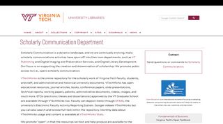 Scholarly Communication Department, Research ... - Virginia Tech