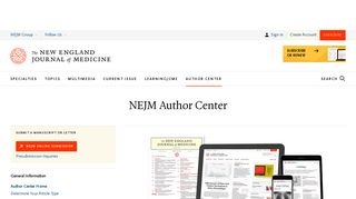Author Center - New England Journal of Medicine