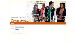 Scholarship America Dream Award - Login