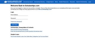 Login - Scholarships.com