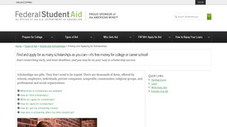 Finding and Applying for Scholarships - Federal Student Aid - ED.gov