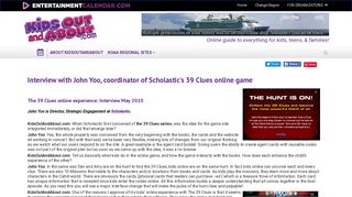 Interview with John Yoo, coordinator of Scholastic's 39 Clues online ...