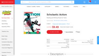 Scholastic Action by - Scholastic Teacher Store