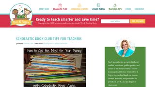 Scholastic Book Club Tips for Teachers - Pre-K Pages
