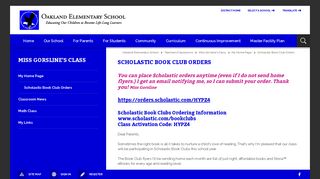 Miss Gorsline's Class / Scholastic Book Club Orders
