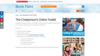 The Chairperson's Online Toolkit | Scholastic Book Fairs