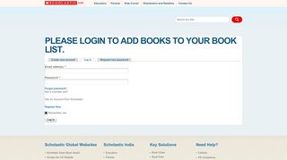 PLEASE LOGIN TO ADD BOOKS TO YOUR BOOK ... - Scholastic India