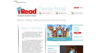 Welcome to the iRead Family Portal - Houghton Mifflin Harcourt