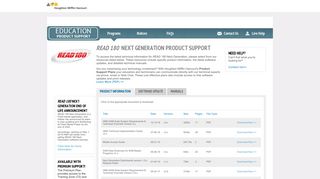 HMH Education Product Support | READ 180 Next Generation Product ...