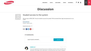Student access to the system | READ 180 Community