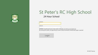 St Peters RC High School - St Peter's High School 24Hr School - Login
