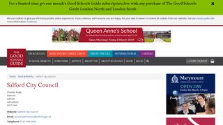 Salford City Council | The Good Schools Guide