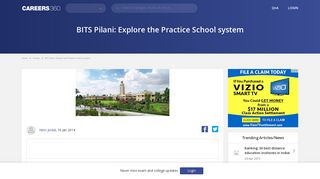 BITS Pilani: Explore the Practice School system - Careers360