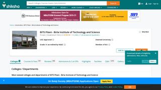 BITS Pilani - Birla Institute of Technology and Science - Courses ...