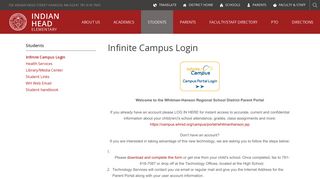 Infinite Campus Login - Whitman-Hanson Regional School District