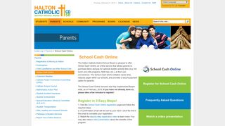 School Cash Online - Halton Catholic District School Board