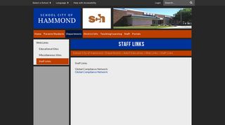 Staff Links - School City of Hammond