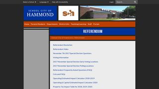 Referendum - School City of Hammond