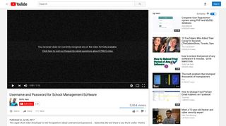 Username and Password for School Management Software - YouTube