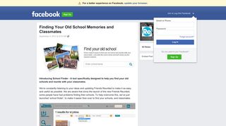 Finding Your Old School Memories and Classmates | Facebook