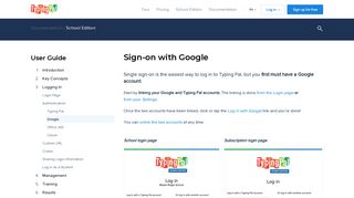 Sign-on with Google | Typing Pal