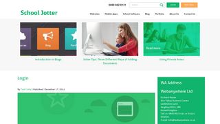 Login - School Websites: School Web Design, Hosting ... - School Jotter