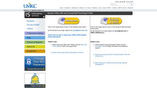 Student Office 365 and Faculty/Staff Exchange E-Mail