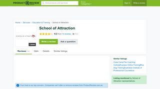 School of Attraction Reviews - ProductReview.com.au