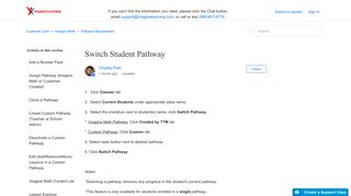 Switch Student Pathway – Customer Care