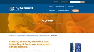 PayForIt - Online Payment Software for Cashless Schools - PaySchools