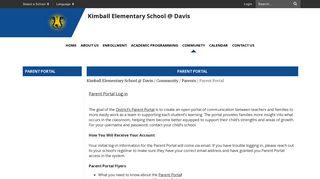 Parent Portal - Kimball Elementary School @ Davis