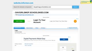 davgirlsmgp.schoolskies.com at Website Informer. Login. Visit ...