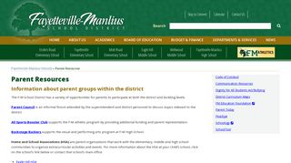 Parent Resources | Fayetteville-Manlius Schools