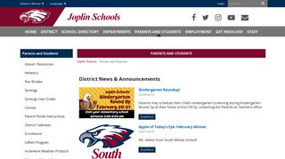 Parents and Students - Joplin Schools