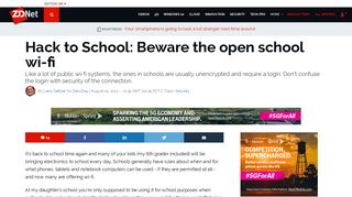 Hack to School: Beware the open school wi-fi | ZDNet
