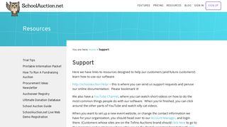 Support - SchoolAuction.net