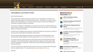 SchoolBrains and Parent Portal | Haverhill Public Schools