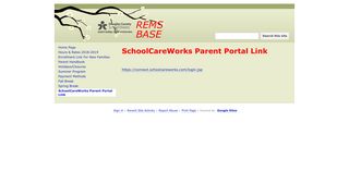 SchoolCareWorks Parent Portal Link - REMS BASE - Google Sites