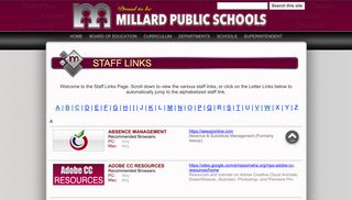 Staff Links - Millard PS