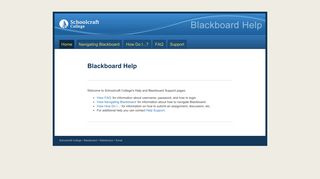 Blackboard Help - Schoolcraft College