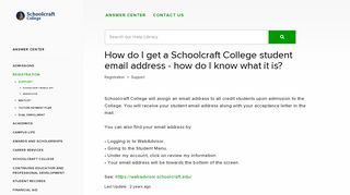 Schoolcraft College - How do I get a Schoolcraft College student email ...