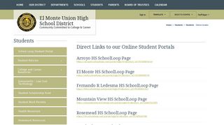 Fernando R Ledesma HS SchoolLoop Page - El Monte Union High ...