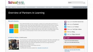 Overview of Partners in Learning | SchoolNet South Africa