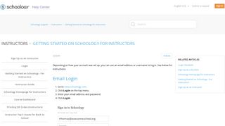 Login – Schoology Support