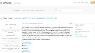 Schoology Homepage for Instructors – Schoology Support