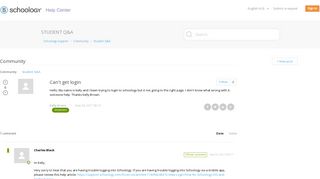 Can't get login – Schoology Support