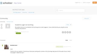 Students Login not working – Schoology Support
