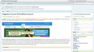 SchoolRack Community Documentation / Logging in to your ...