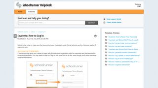I'm a student or parent. How do I log in? : Schoolrunner Helpdesk