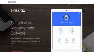 School Visitor Management Software. Passtab Sign In App for Schools